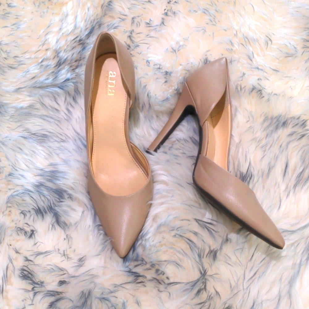 "Elegant Elevation: A.N.A Nude Pumps, Size 11"